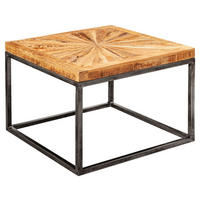 Couchtisch natur natur grau lackiert B/H/T: ca. 55x40,5x55 cm Couchtisch - natur/grau (55,00/40,50/55,00cm) - Wohnling