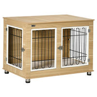 PawHut Hunde-Zubehör Eiche Polypropylen B/H/L: ca. 58x90x65 cm Hundekäfig - Eiche (65,00/58,00/90,00cm) - PawHut