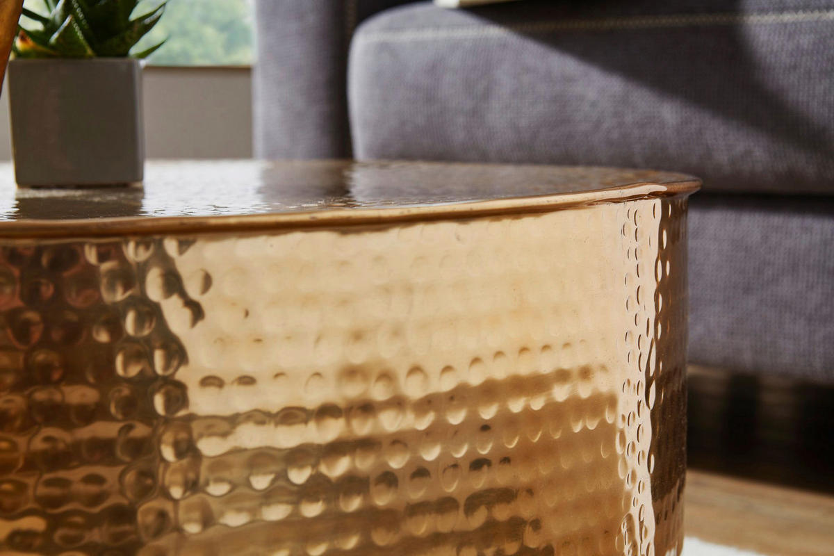 Couchtisch gold H: ca. 31 cm Couchtisch - gold (31,00cm) - Wohnling