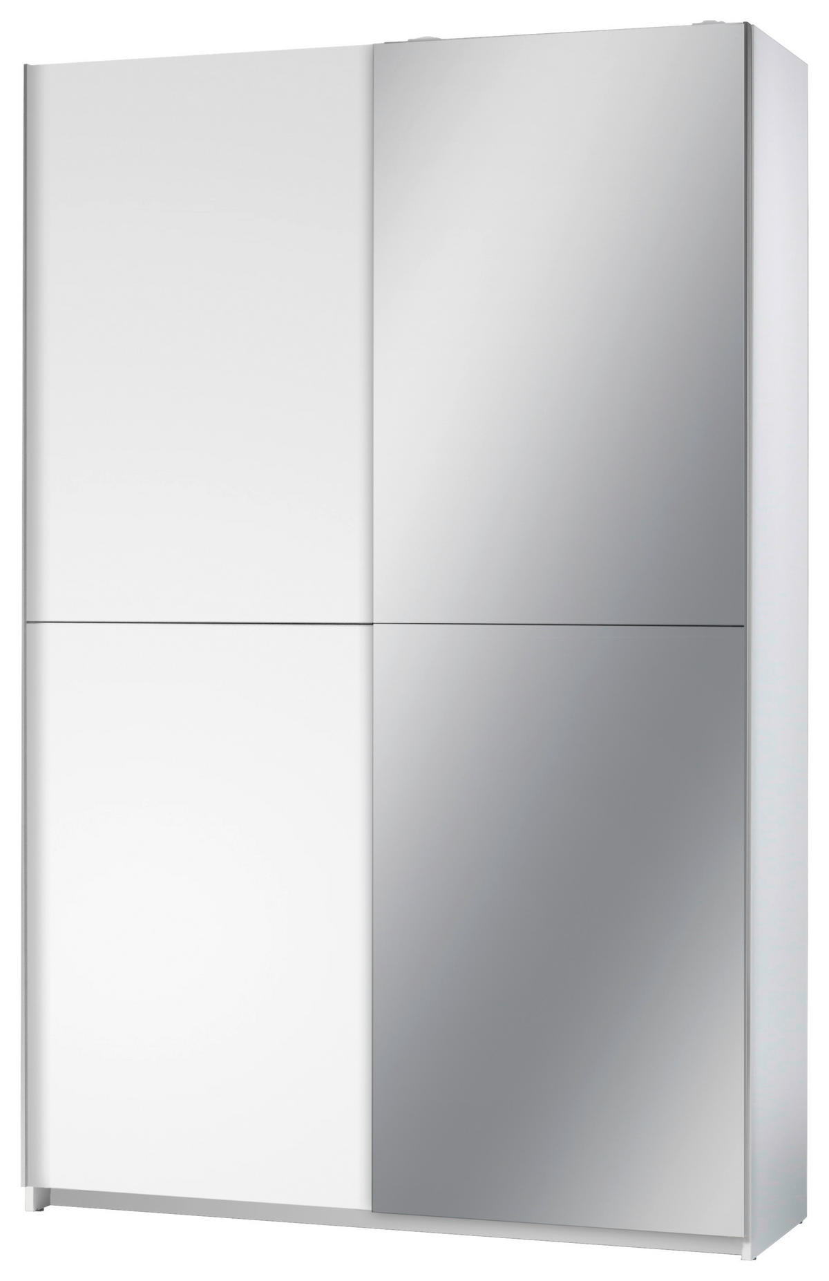 Schwebetürenschrank Fast weiß B/H/T: ca. 125x196x38 cm Fast - weiß (125,00/196,00/38,00cm)