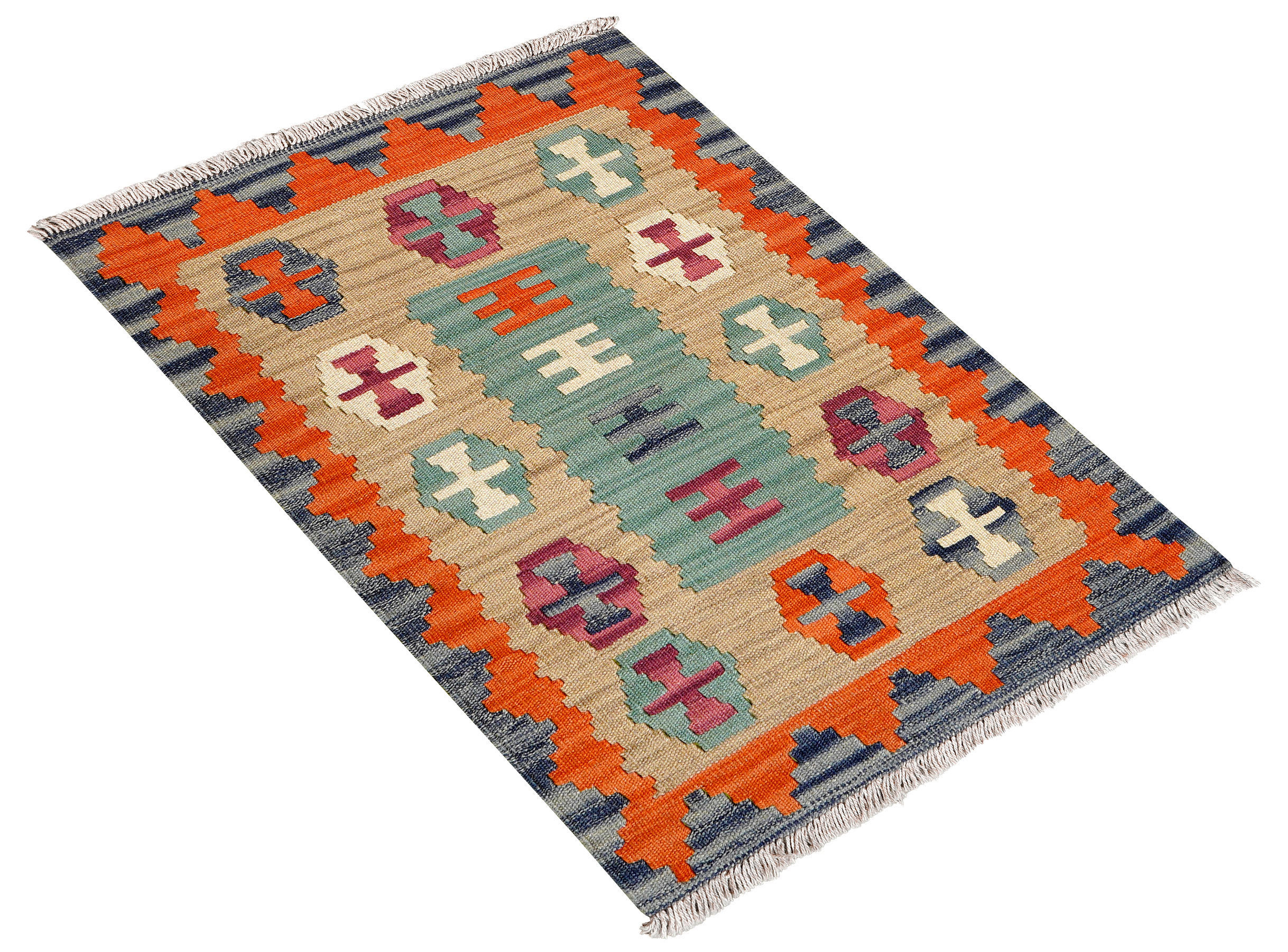 PersaTepp Teppich Kelim Gashgai bunt B/H/L: ca. 64x1x91 cm Kelim Gashgai - bunt (91,00/64,00/1,00cm) - PersaTepp