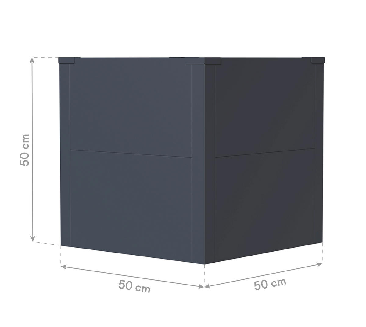 Westmann Pflanzkasten Talus anthrazit Metall B/H/L: ca. 50x50x50 cm Talus - anthrazit (50,00/50,00/50,00cm) - Westmann