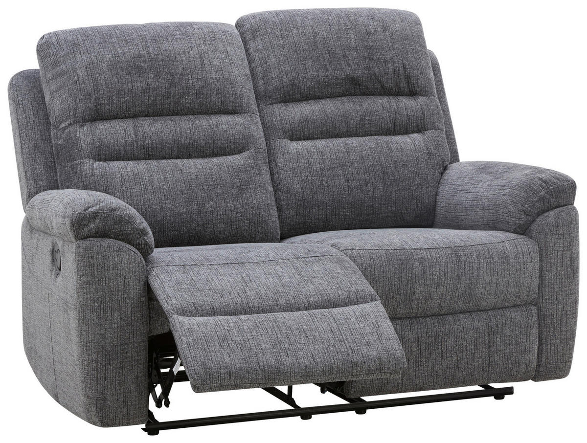 Sofa 3-2-1 KW 2028 dunkelgrau Microfaser KW 2028 - schwarz/dunkelgrau