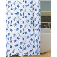 Duschvorhang Polyethylen (recycelt) B/L: ca. 180x200 cm Duschvorhang_Marine - (180,00/200,00cm) - Acus