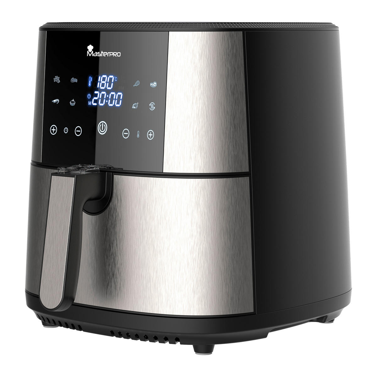 MASTERPRO Heißluftfritteuse BGMP-9167-CT ROCKET 600 - schwarz/silber - MASTERPRO
