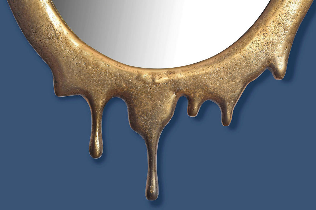 Wandspiegel gold Metall B/H/T: ca. 50x71x3 cm Wandspiegel - gold (50,00/71,00/3,00cm) - Wohnling