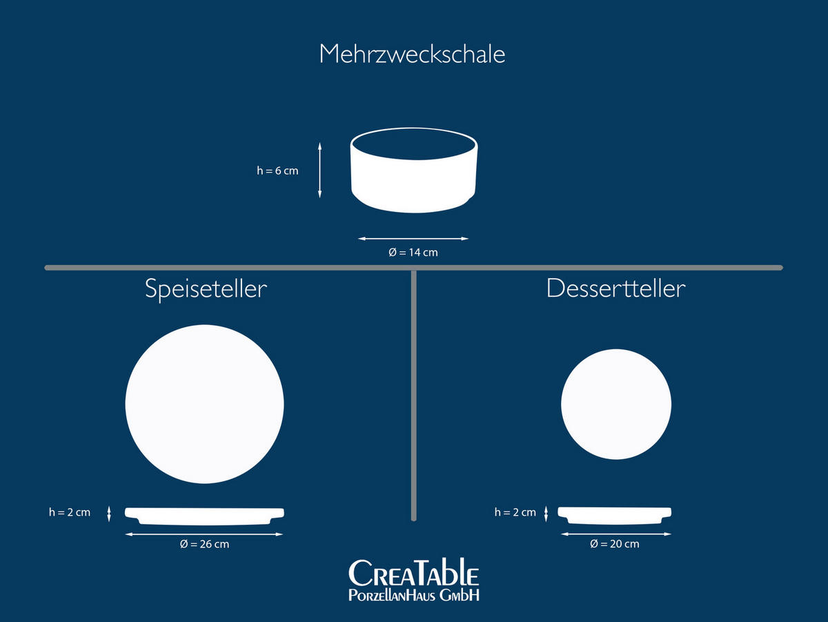 CreaTable Tafelservice Futuro weiß Steinzeug 12 tlg. Futuro - weiß - CreaTable