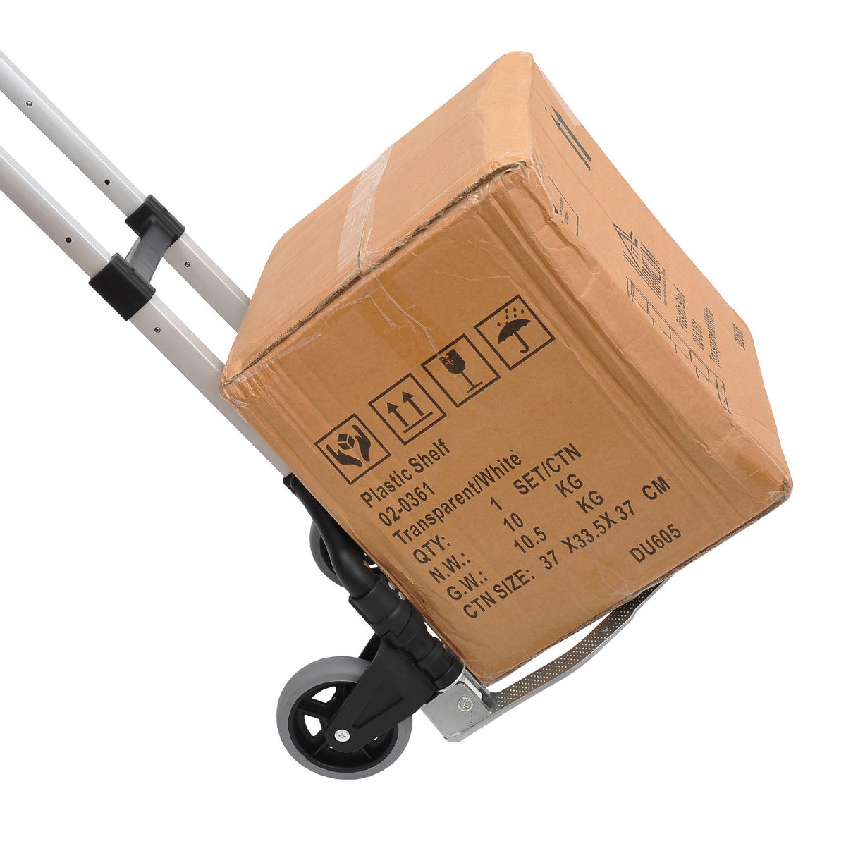 Transportkarre klappbar schwarz B/H/L: ca. 39x100x41 cm Transportkarre E7-0006 - schwarz (41,00/39,00/100,00cm) - HOMCOM
