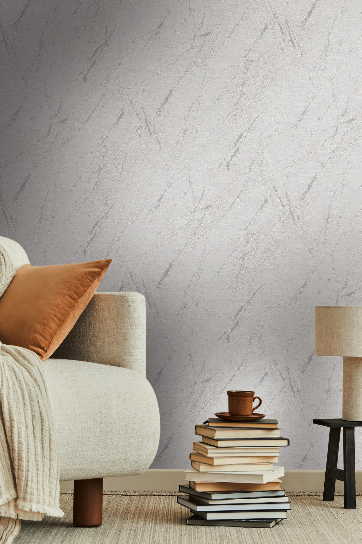 Vliestapete Marmor grau silber B/L: ca. 53x1005 cm Vliestapete_393361 - silber/grau (53,00/1005,00cm)