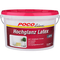 POCOline Latexfarbe weiß ca. 5 l Latexfarbe_Hochglanz 5l - weiß (5,00l) - POCOline