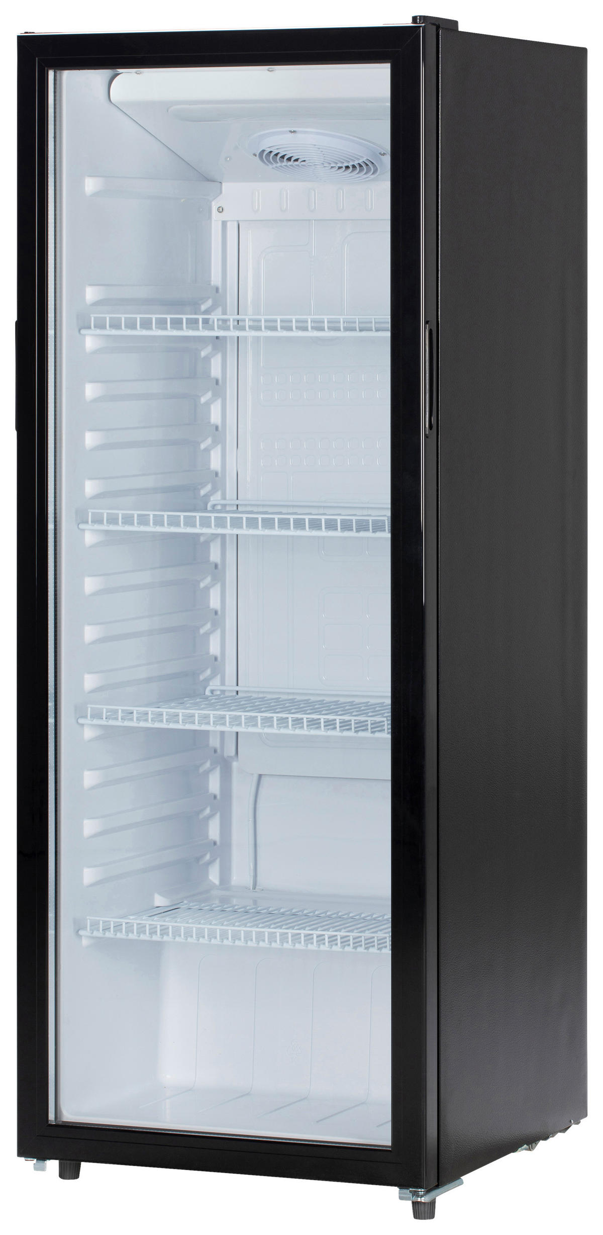POCOline Glastürkühlschrank GTK144-235 DB schwarz B/H/T: ca. 54x144x55 cm Glastürkühlschrank GTK144-235 DB - schwarz (54,00/144,00/55,00cm) - POCOline