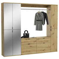 Garderobe PROJEKT Eiche Artisan Nachbildung Spiegel B/H/T: ca. 212x193x34 cm PROJEKT - Eiche (212,00/193,00/34,00cm) - xonox.home