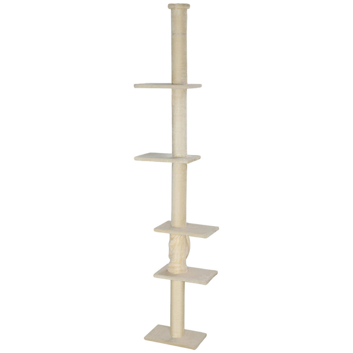 PawHut Kratzbaum cremeweiß Spanplatte B/H/L: ca. 26,5x275x42,5 cm Kratzbaum - cremeweiß (42,50/26,50/275,00cm) - PawHut