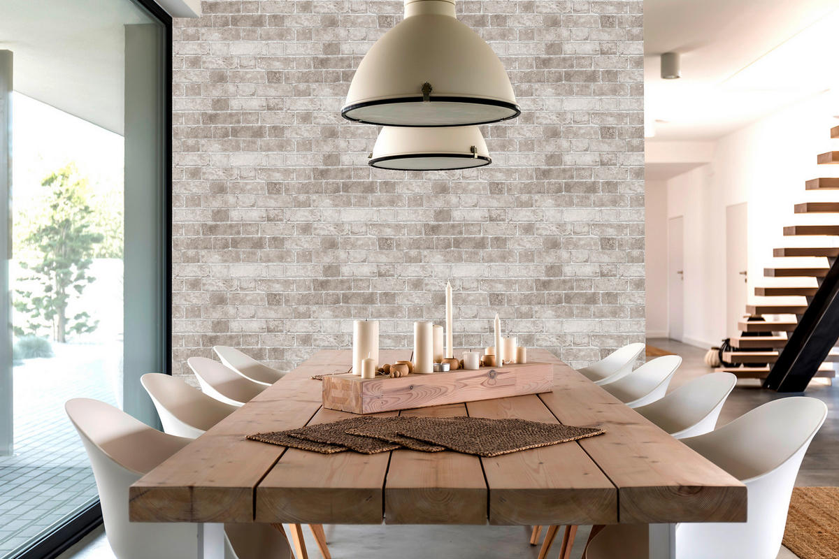 UGEPA Papiertapete Steinoptik beige B/L: ca. 53x1005 cm Papiertapete_L45207 - beige (53,00/1005,00cm) - UGEPA
