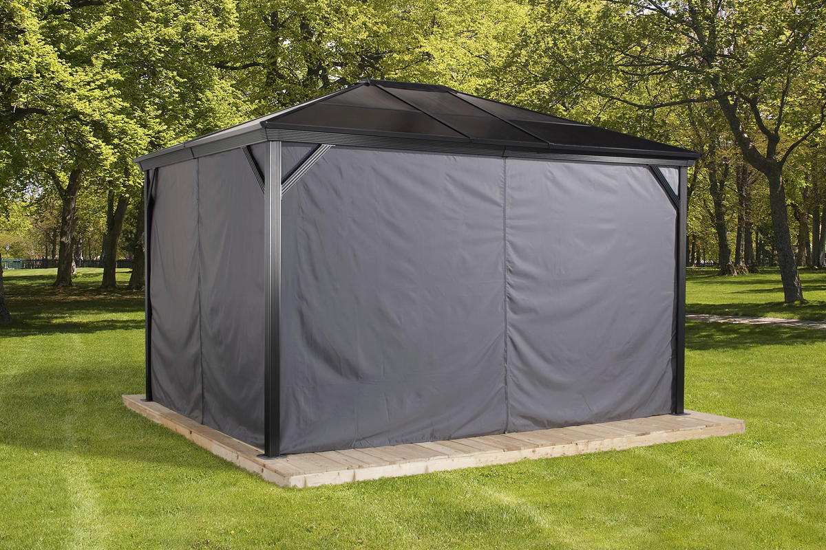 Sojag Pavillon-Vorhang-Set Verona anthrazit Kunststoff Verona - anthrazit - Sojag