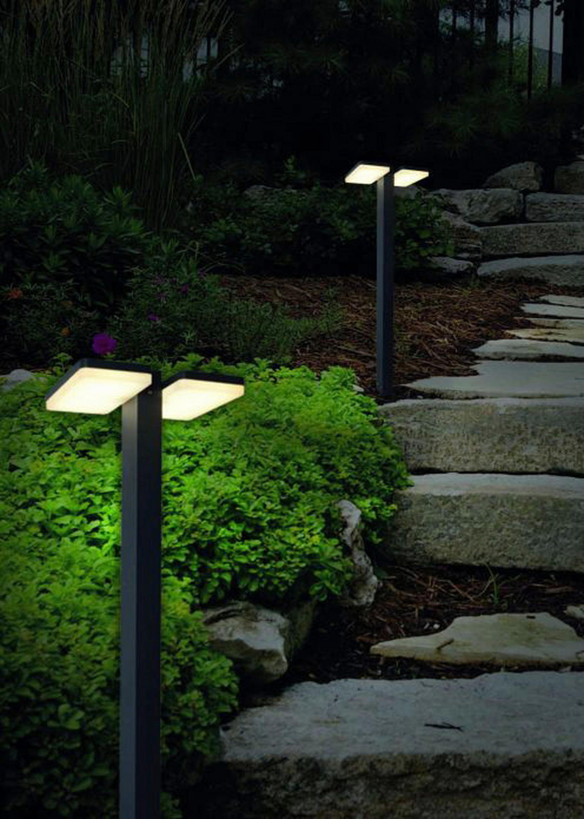 LED-Außensockelleuchte NV2057997 mattschwarz B/H/T: ca. 21x80x4 cm Clair - mattschwarz (21,00/80,00/4,00cm) - Näve Leuchten