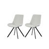 Drehstuhl EMILIA, 2er Set creme schwarz Webstoff B/H/T: ca. 52x85x61 cm EMILIA, 2er Set - creme/schwarz (52,00/85,00/61,00cm) - xonox.home
