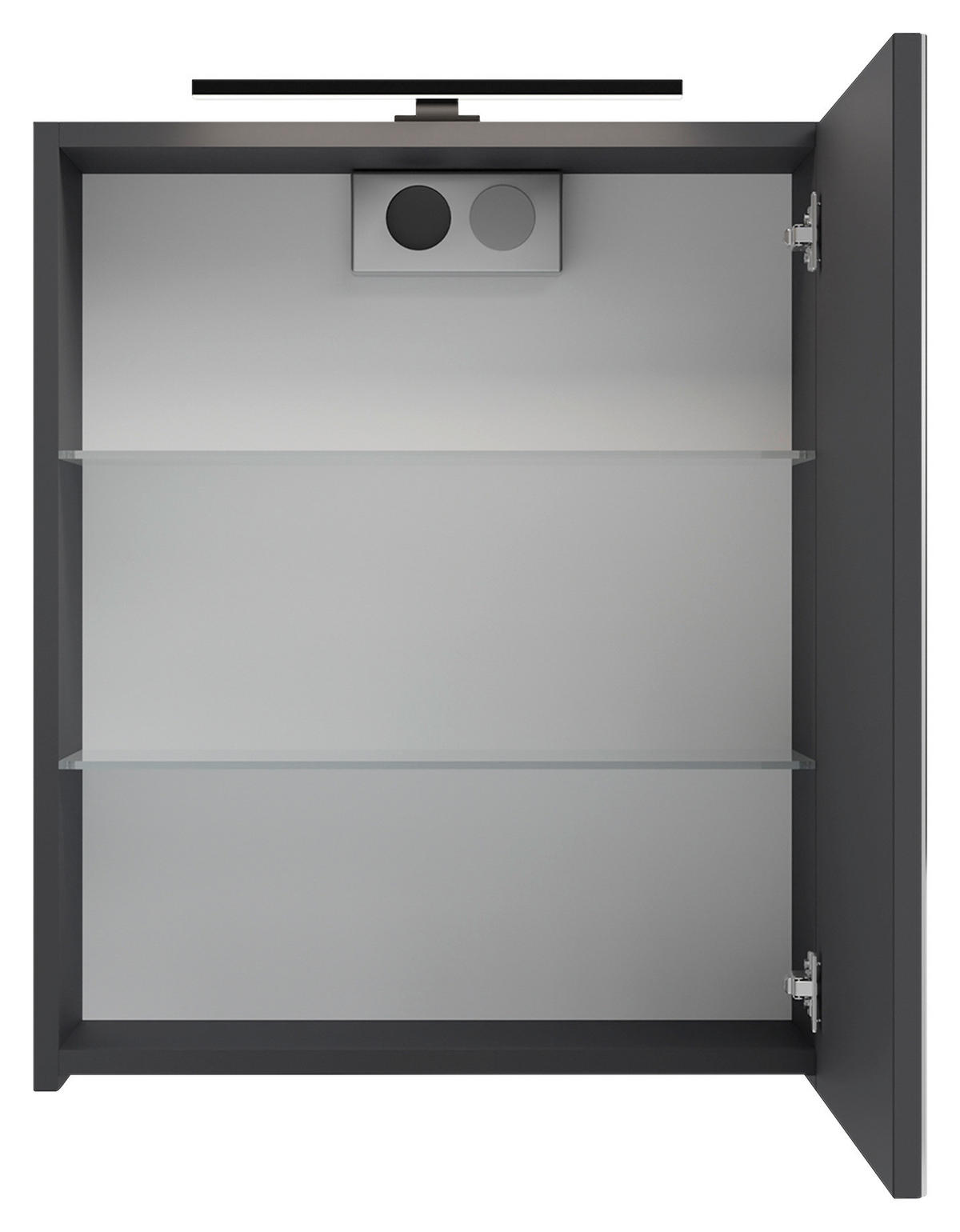 Spiegelschrank SPREE anthrazit B/H/T: ca. 50x60x20 cm SPREE - anthrazit (50,00/60,00/20,00cm) - byLIVING
