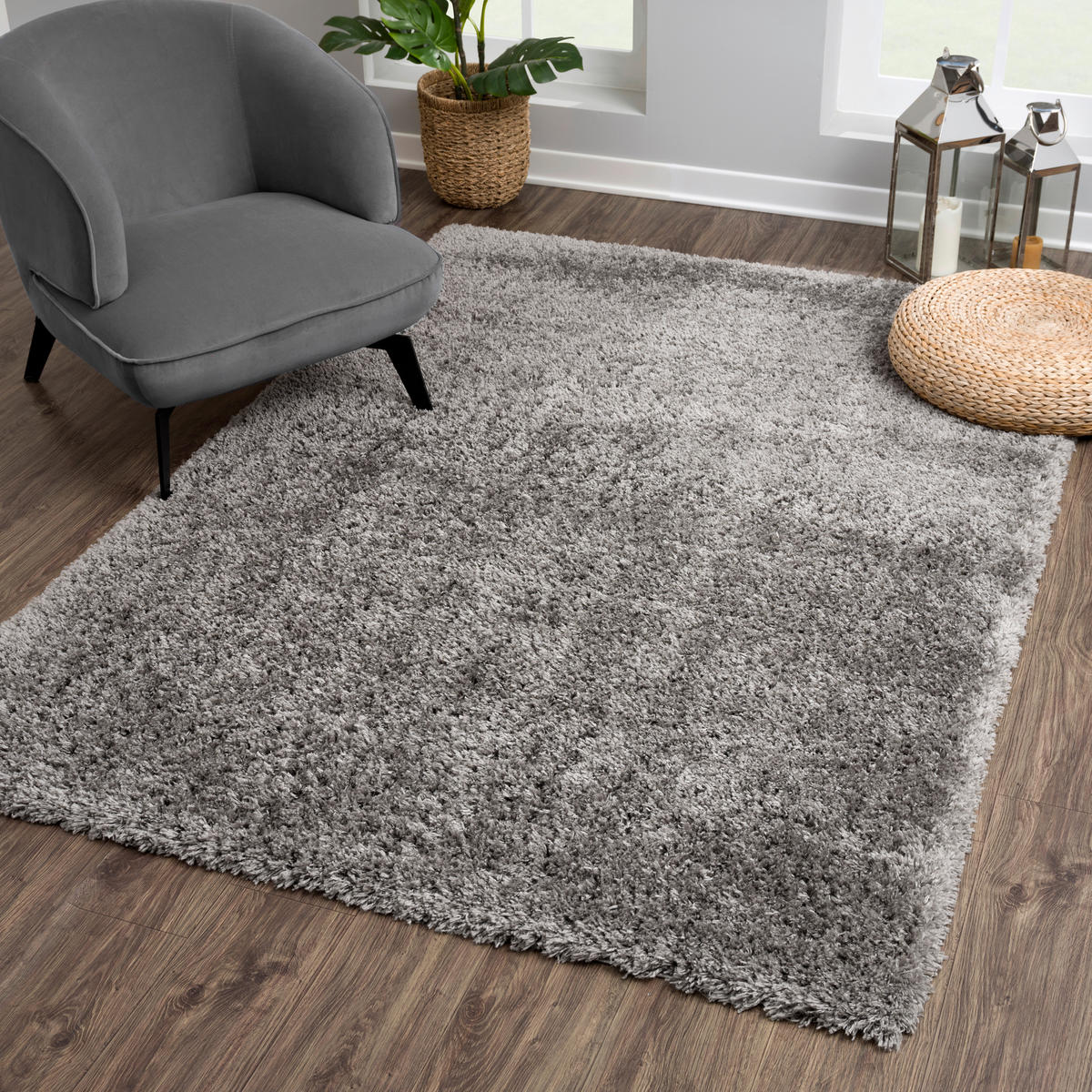 Sanat Teppich Porto dunkelgrau B/L: ca. 120x170 cm Porto - dunkelgrau (120,00/170,00cm) - Sanat