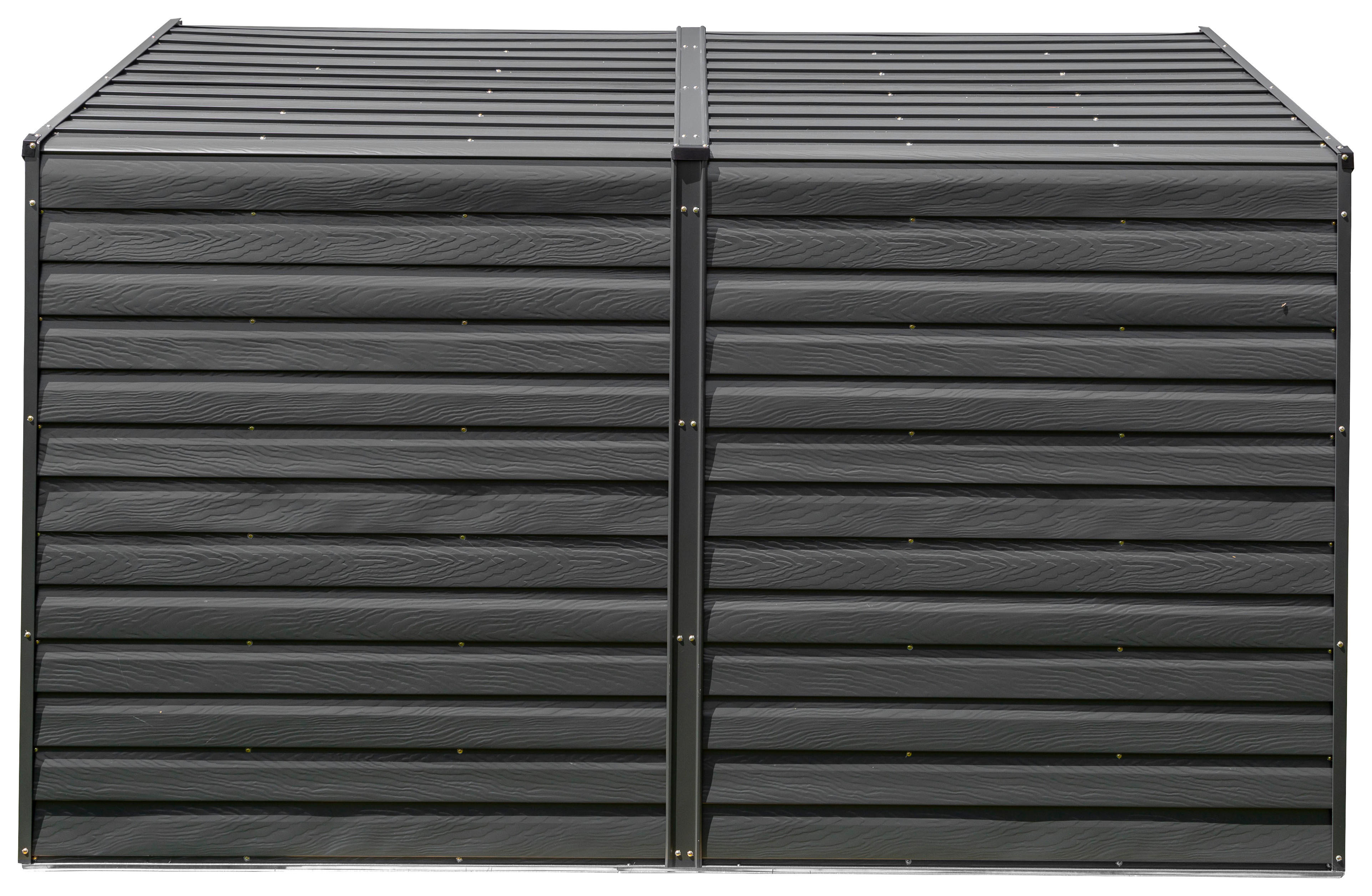 Spacemaker Anlehngerätehaus 4x10 grau B/H/T: ca. 295x208x124 cm 4x10 - grau (295,00/208,00/124,00cm) - Spacemaker