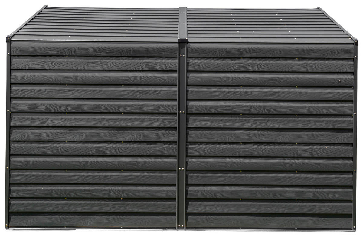 Spacemaker Anlehngerätehaus 4x10 grau B/H/T: ca. 295x208x124 cm 4x10 - grau (295,00/208,00/124,00cm) - Spacemaker