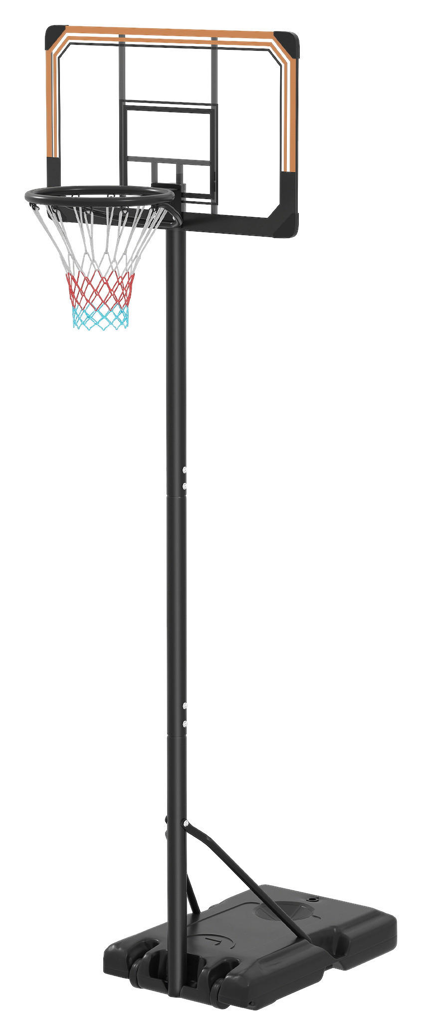 SPORTNOW Basketballkorb schwarz B/H/L: ca. 74x264x71 cm Basketballkorb - schwarz (71,00/74,00/264,00cm) - SPORTNOW