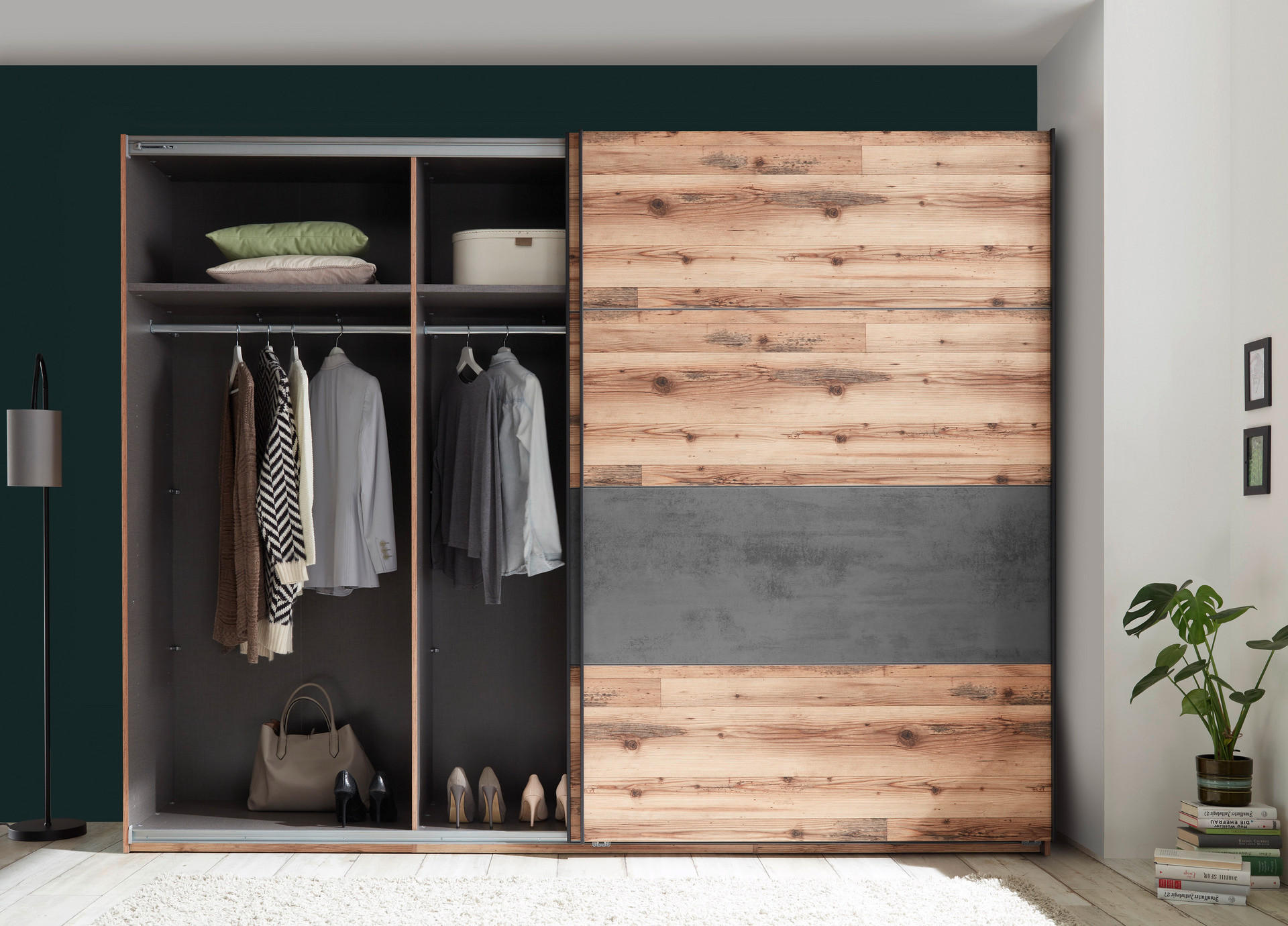 Schwebetürenschrank Alicante  B/H/T: ca. 270x210x60 cm Alicante - (270,00/210,00/60,00cm)