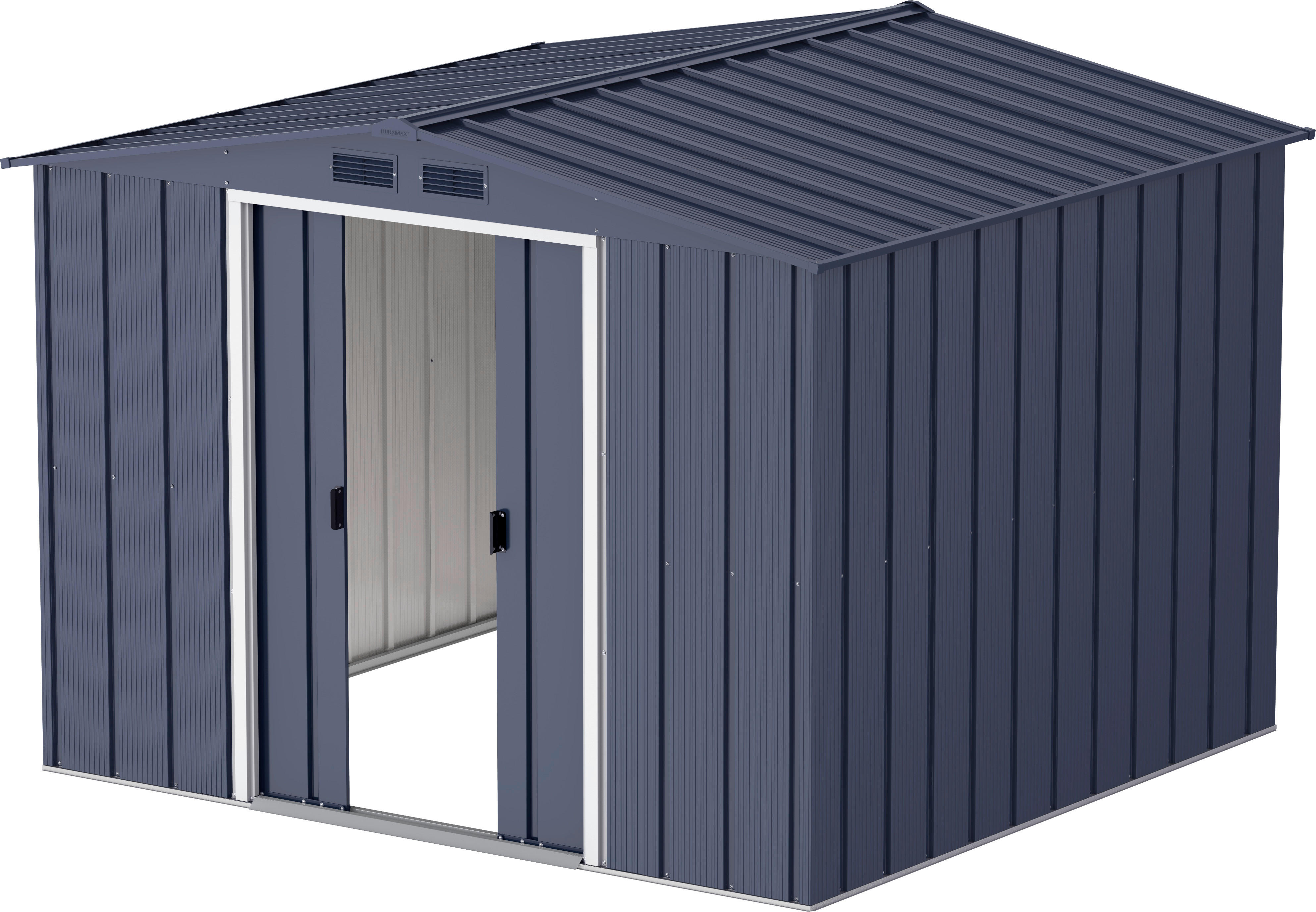 VCM Gerätehaus anthrazit Metall B/H/L: ca. 262x191x234 cm Gerätehaus mit Schiebetür - anthrazit (234,00/262,00/191,00cm) - VCM