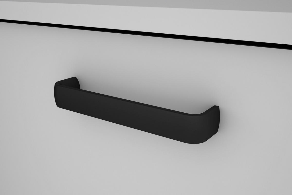 Sideboard FARO weiß schwarz B/H/T: ca. 160x84x40 cm FARO - weiß/schwarz (160,00/84,00/40,00cm) - byLIVING