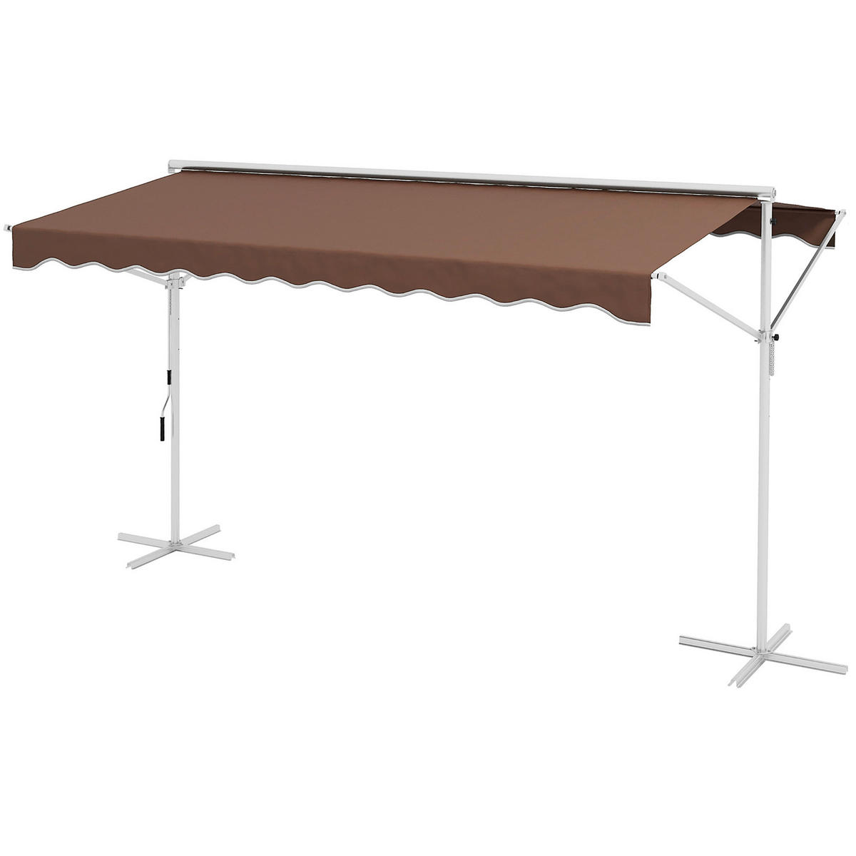 Outsunny Markise braun B/H/L: ca. 298x395x255 cm Standmarkise - braun (255,00/298,00/395,00cm) - Outsunny