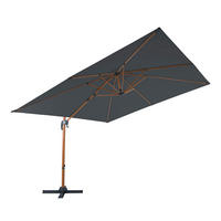 AXI Outdoor Living Ampelschirm Nima grau Textil B/H/L: ca. 300x250x300 cm Nima - braun/grau (300,00/300,00/250,00cm) - AXI Outdoor Living