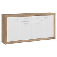 Kommode Focus Eiche Viking Nachbildung weiß glänzend B/H/T: ca. 173,8x90x39 cm Focus - weiß (173,80/90,00/39,00cm)