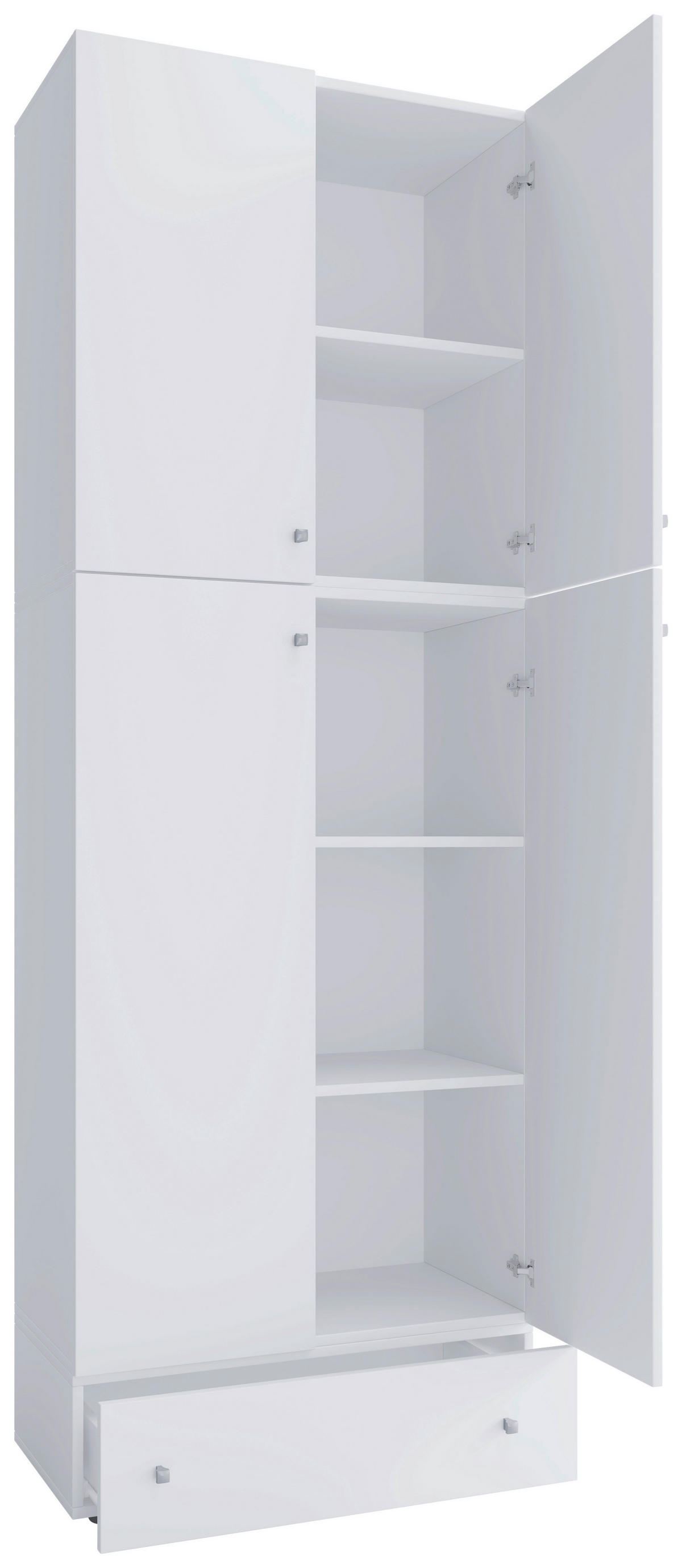 Kleiderschrank Lona weiß B/H/T: ca. 70x200x39 cm Lona - weiß (70,00/200,00/39,00cm) - VCM Möbel