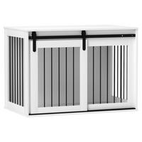 PawHut Hundekäfig weiß Stahl B/H/L: ca. 58x61x98 cm Hundekäfig - weiß (98,00/58,00/61,00cm) - PawHut