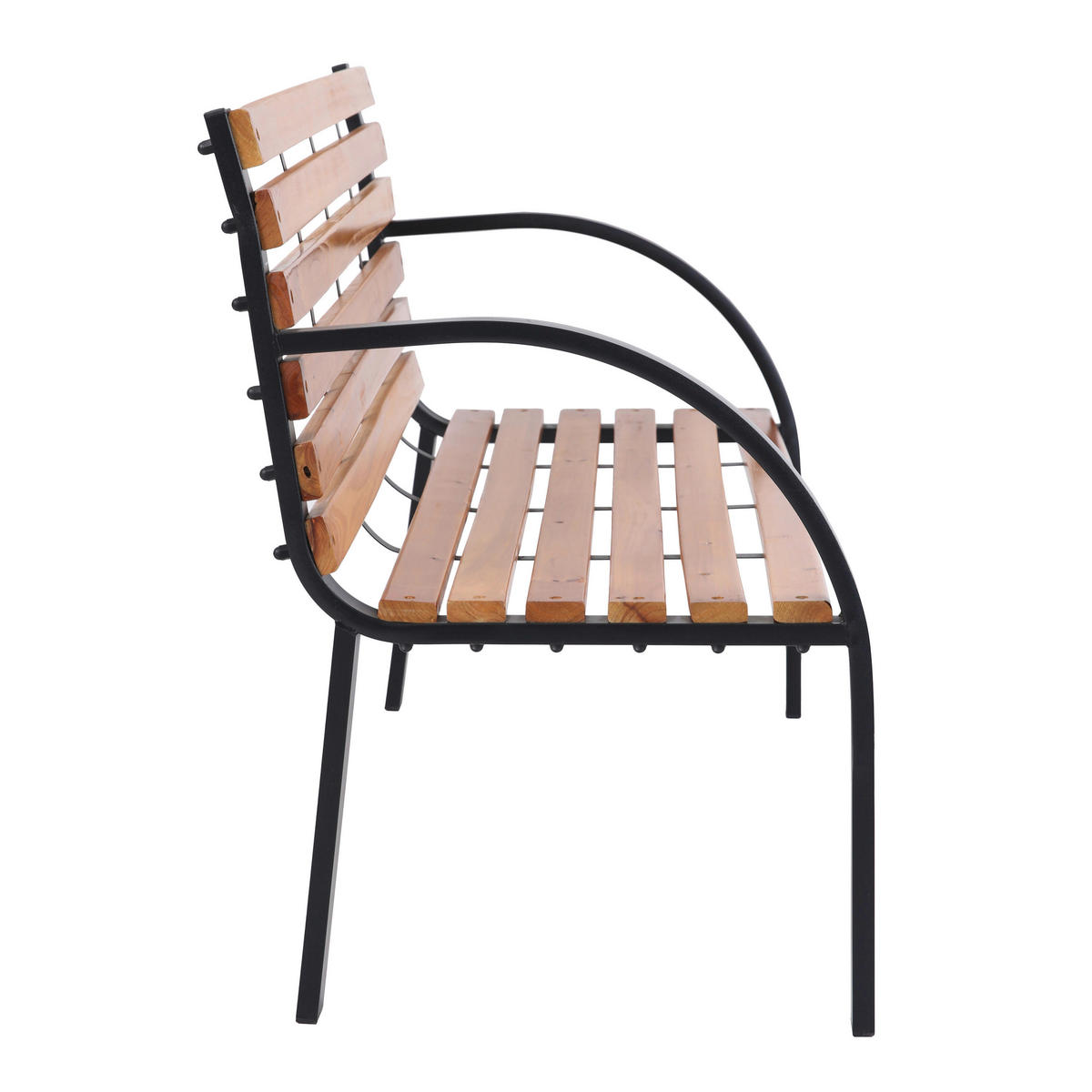 AXI Outdoor Living Gartenbank Otis braun Metall B/H/L: ca. 60x83x122 cm Otis - braun/schwarz (122,00/60,00/83,00cm) - AXI Outdoor Living