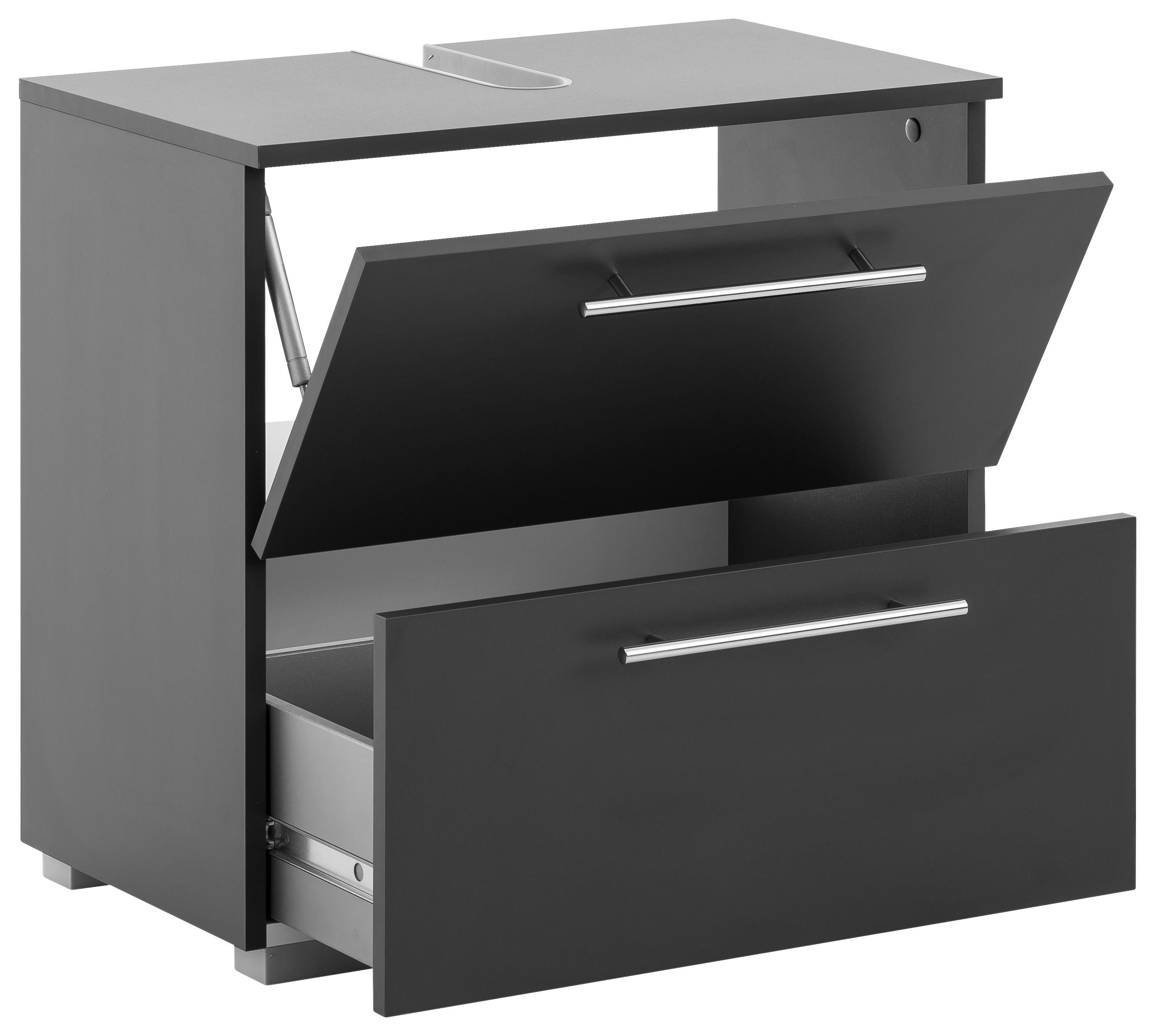 Waschbeckenunterschrank Carlos anthrazit B/H/T: ca. 60,2x59,1x35 cm Carlos - anthrazit (60,20/59,10/35,00cm) - Möbelpartner