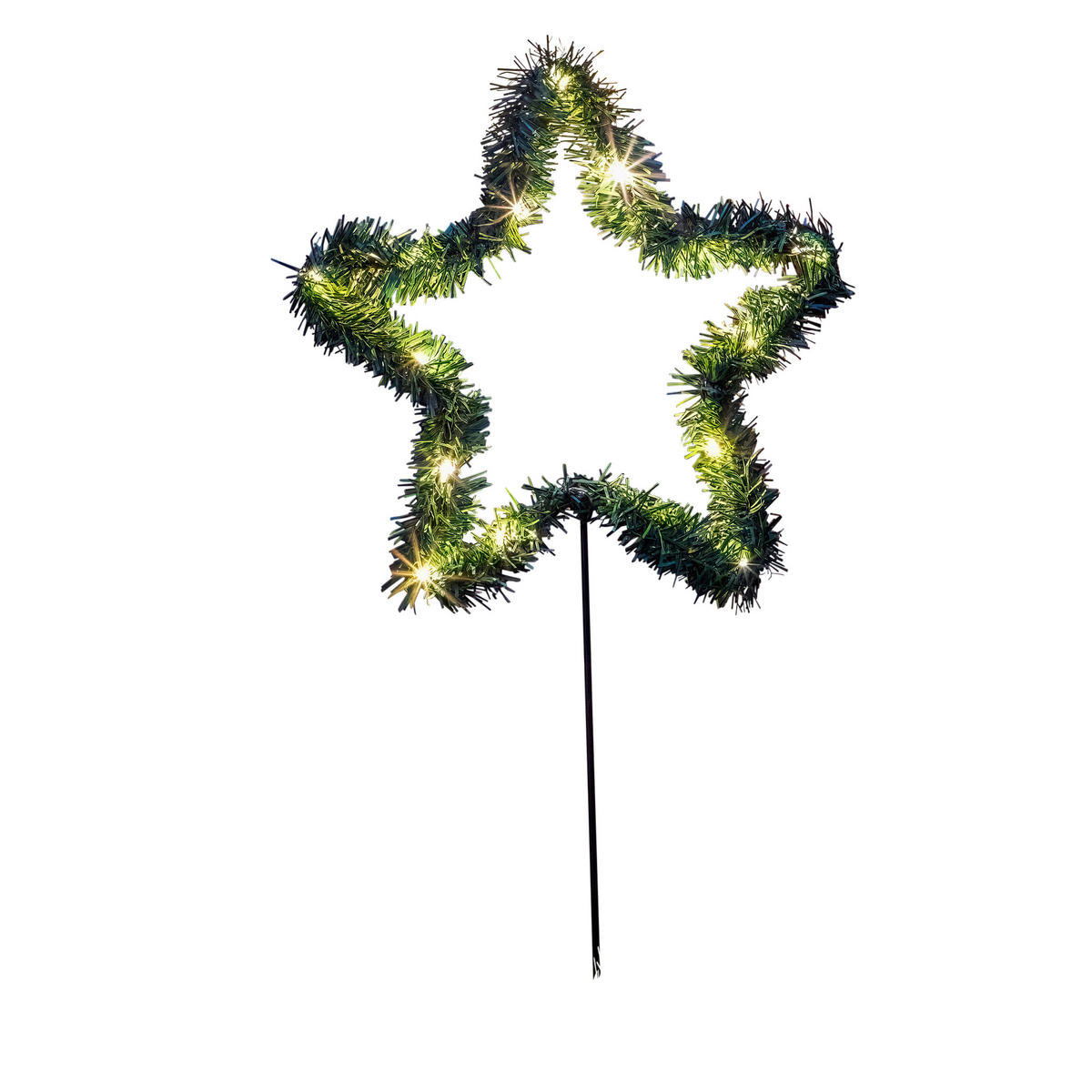 LED-Stern LED-Stern_mit_Tannengirlande - grün (36,00/36,00/72,00cm)