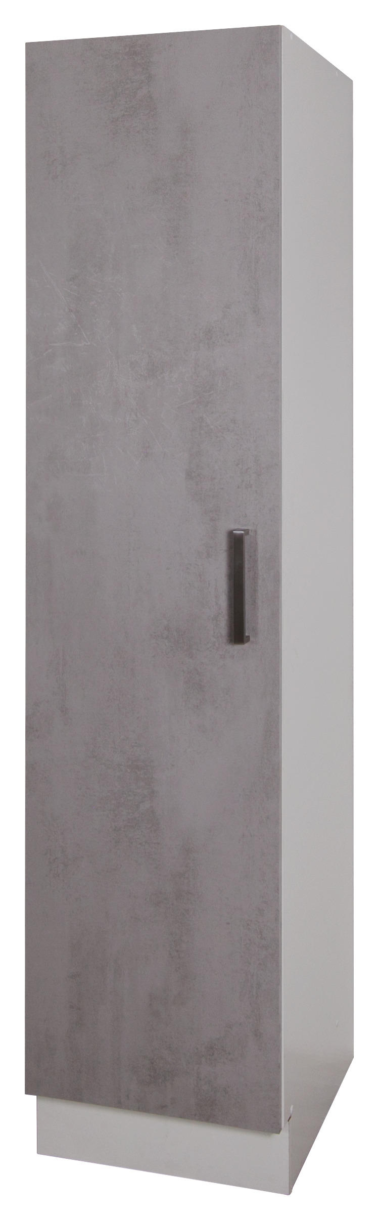 Seitenschrank Mara Beton Optik B/H/T: ca. 50x200x60 cm Mara - weiß/silber (50,00/200,00/60,00cm)