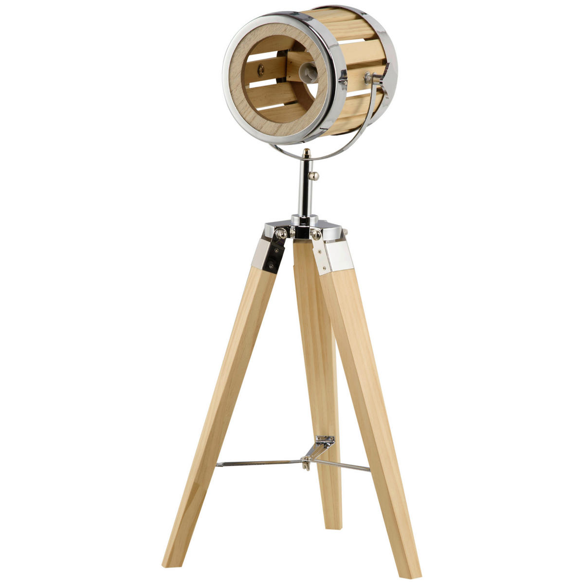 HOMCOM Tischleuchte Tischleuchte B31-383 - natur/silber (30,00/68,00/30,00cm) - HOMCOM