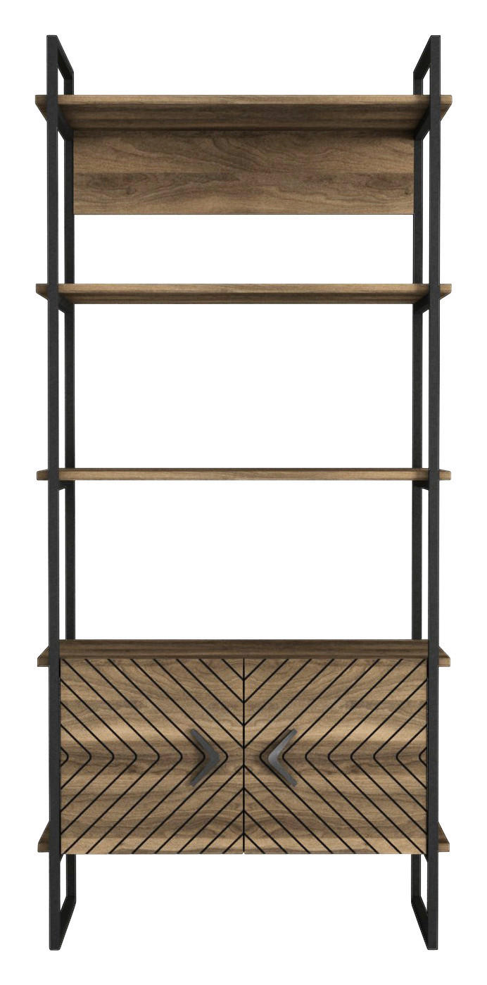 Regal Scala walnuss Nachbildung B/H/T: ca. 90x180x35 cm Scala - walnuss (90,00/180,00/35,00cm) - moebel17