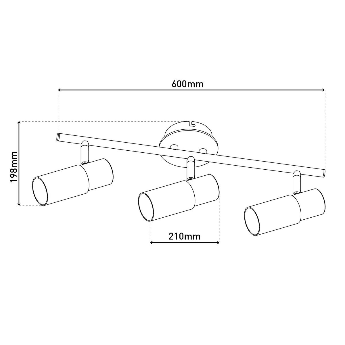 Näve Leuchten Spotleuchte Todtnau 1283223 natur Metall Glas Kunststoff B/H/T: ca. 21x19,8x60 cm 3 Brennstellen Todtnau - natur (21,00/19,80/60,00cm) - Näve Leuchten