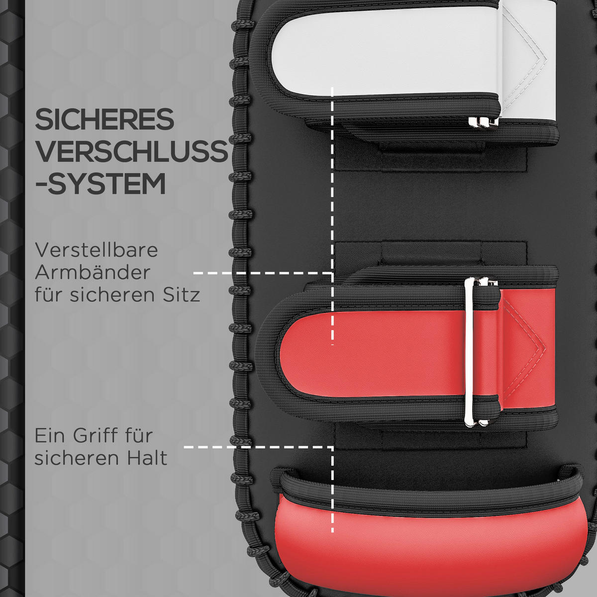 SPORTNOW Fitness-Zubehör schwarz Kunstleder B/H/L: ca. 20x38x18 cm Schlagpolster - schwarz (18,00/20,00/38,00cm) - SPORTNOW