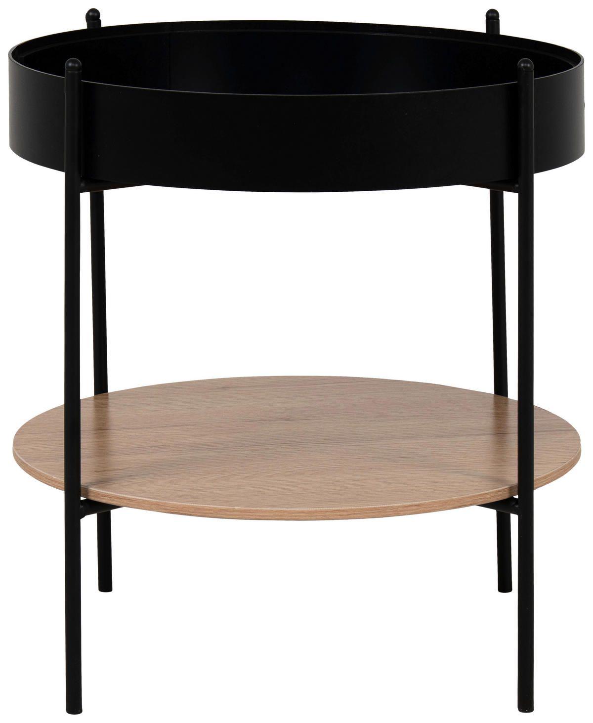 Beistelltisch Trelleborg B/H/T: ca. 48x48x48 cm Trelleborg - Eiche/schwarz (48,00/48,00/48,00cm)