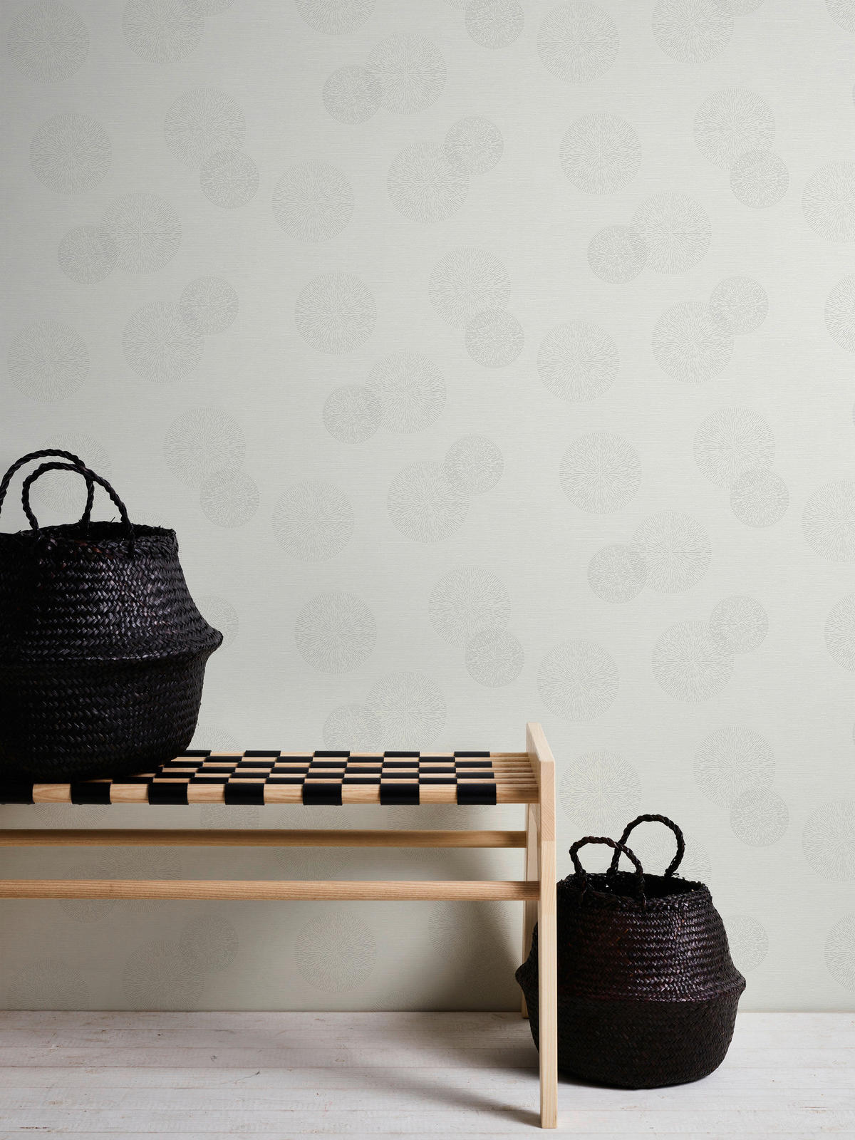 A.S.Creation Vliestapete Black & White Kreise grau B/L: ca. 53x1005 cm Black & White - grau (53,00/1005,00cm) - A.S.Creation