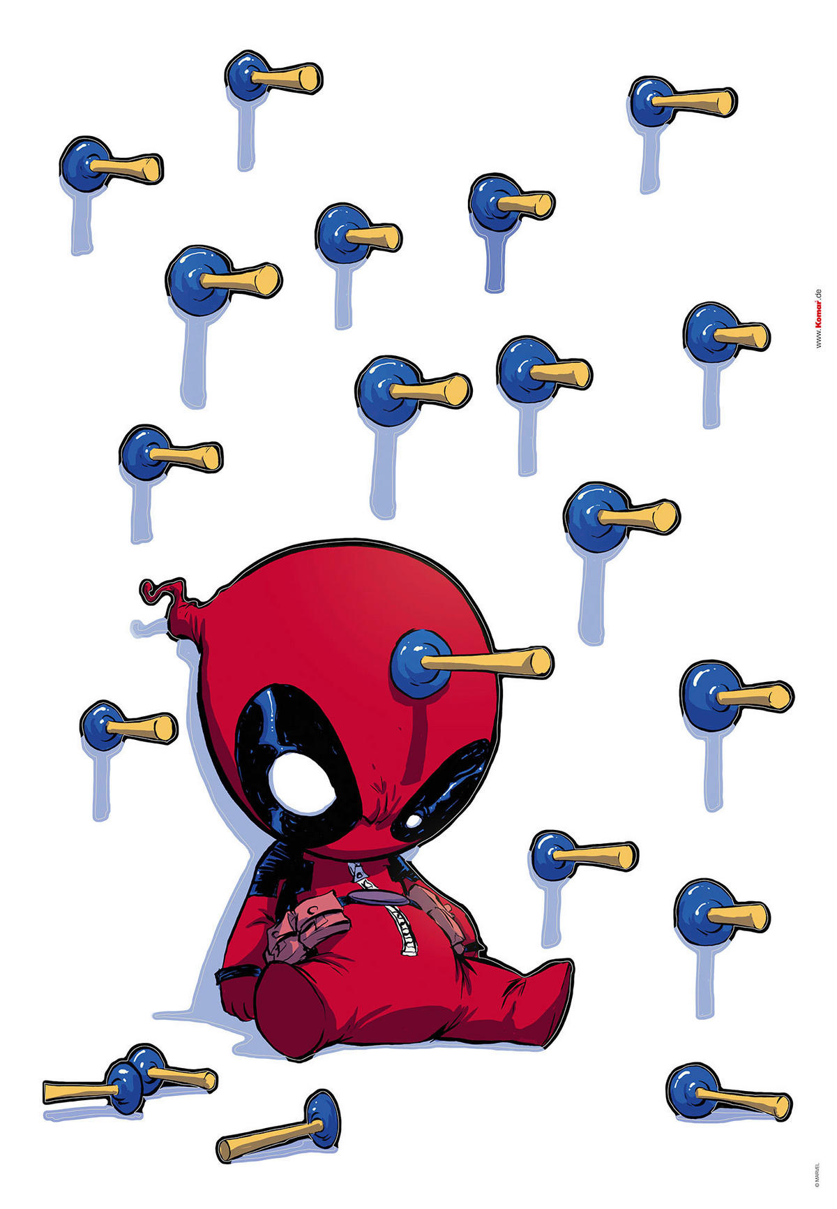 Komar Wandtattoo Deadpool Shootout Disney Deadpool Shootout B/L: ca. 50x70 cm Deadpool Shootout - (50,00/70,00cm) - Komar
