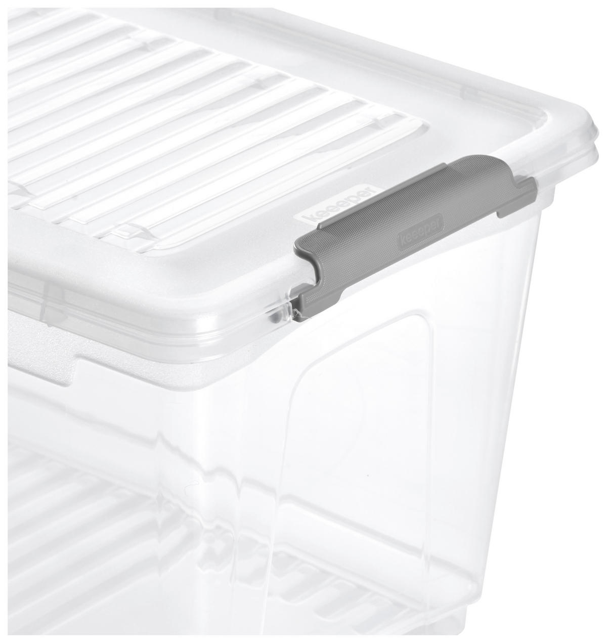 Aufbewahrungsbox transparent B/H/L: ca. 18,5x16x28,5 cm Clipbox_Leonie 5,4l - transparent (28,50/18,50/16,00cm)