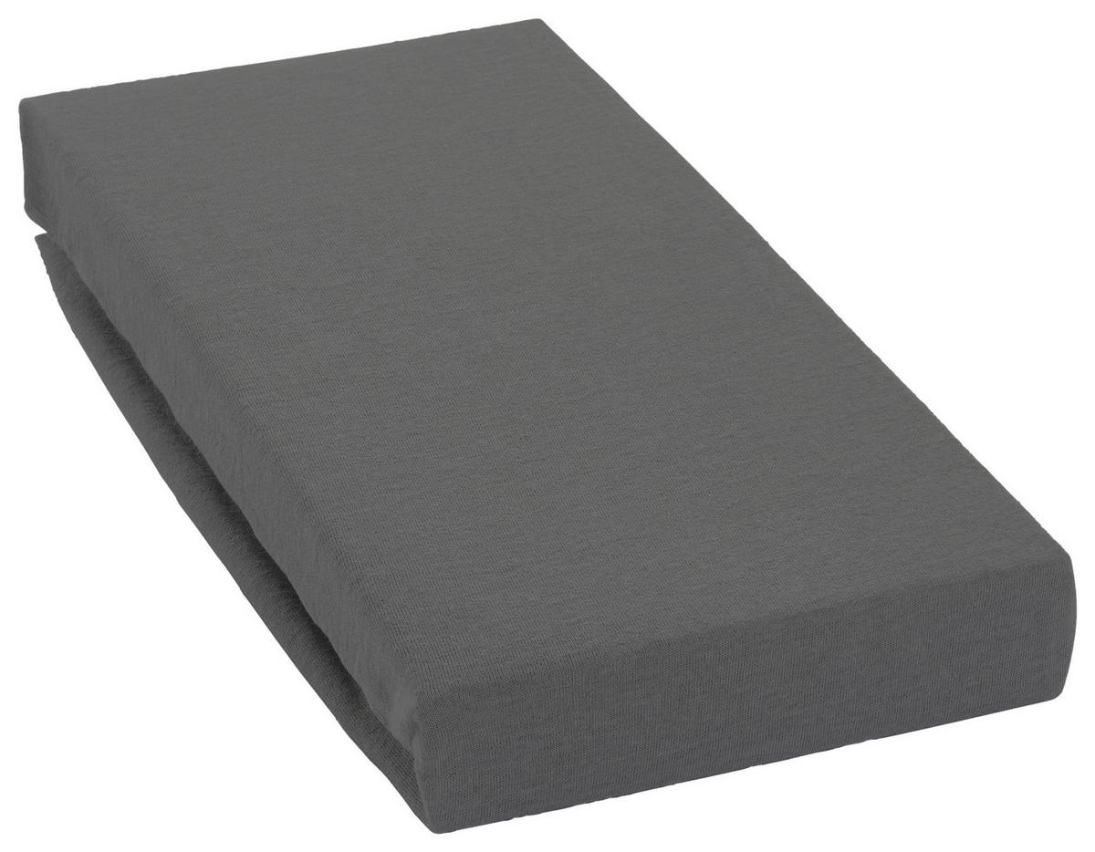 Spannbetttuch Jersey Spannbetttuch_Jersey 100x200cm - anthrazit (100,00/200,00cm) - oh cosy