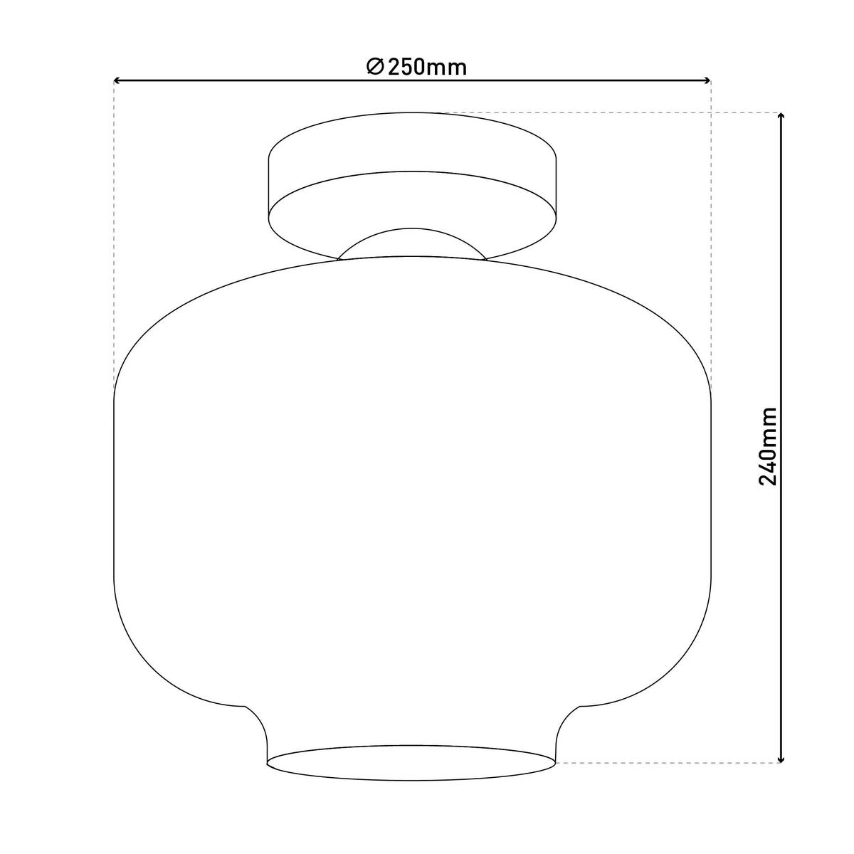 Näve Leuchten Deckenleuchte anthrazit Metall Glas B/H/T/D: ca. 25x24x25x25 cm E27 1 Brennstellen VASO - anthrazit (25,00/24,00/25,00cm) - Näve Leuchten