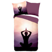 Microfaser Bettwäsche Yoga Yoga - violett (135,00/200,00cm) - Pure