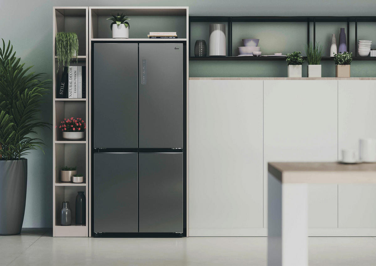 Hoover Multi-Door Kühl-/Gefrierkombination HHCR3818ENPL Edelstahloptik B/H/T: ca. 83,3x181,5x65 cm Multi-Door HHCR3818ENPL - Edelstahloptik (83,30/181,50/65,00cm) - Hoover